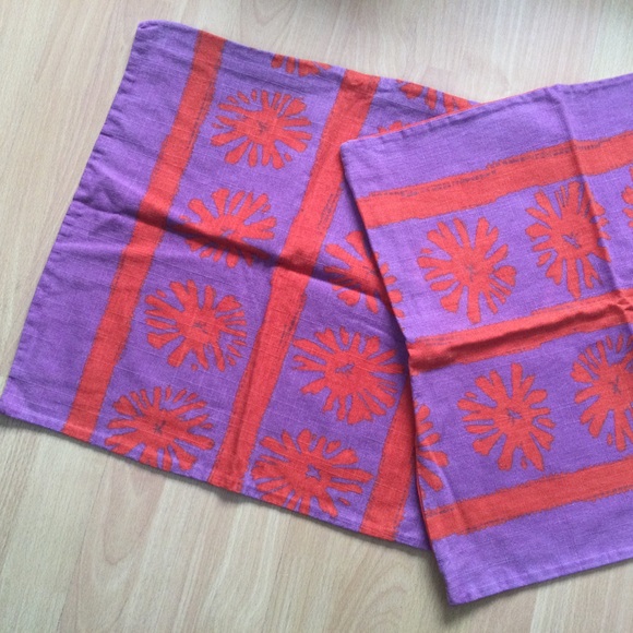 Ikea Cotton Cushions Covers Set of 2 Purple Red - Picture 2 of 4